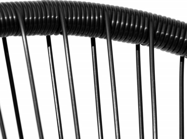Set mobilier terasa / gradina, Acapulco, 2 fotolii si masa, metal si ratan artificial, negru