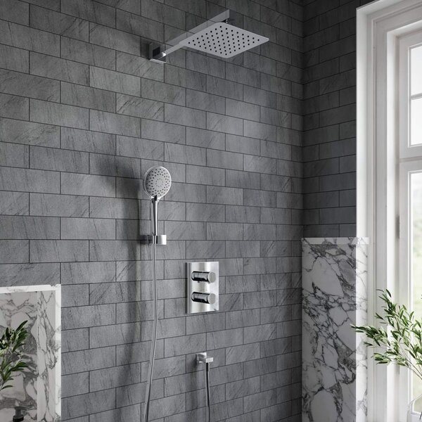 Set baterie cadă-duș Villeroy & Boch Universal Taps & Fittings TVD00065300061, cap de duș Villeroy & Boch Universal Showers TVC00040220061, TVD0006510