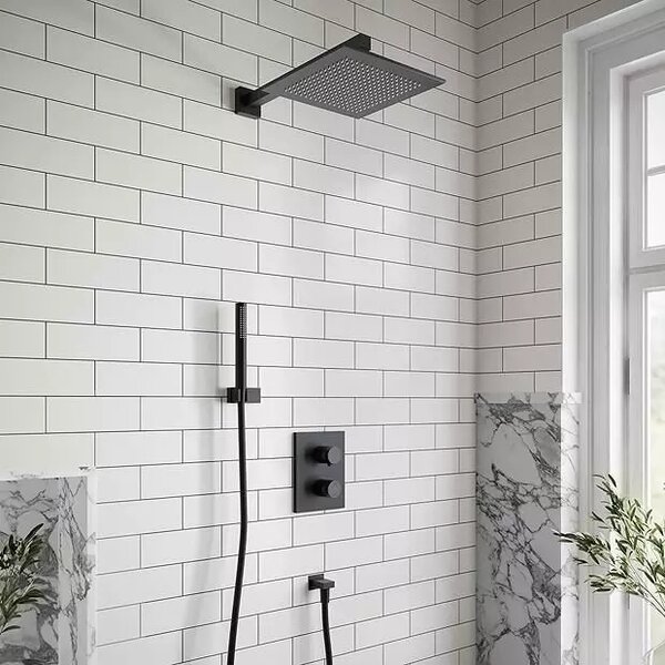 Set baterie cadă-duș Villeroy & Boch Universal Taps & Fittings TVD000653000K5, cap de duș Villeroy & Boch Universal Showers TVC000002000K5, TVS1090060