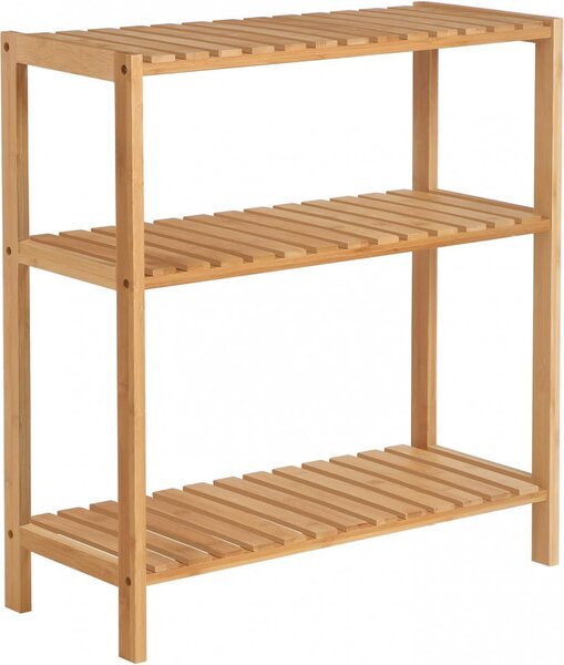 Raft din bambus pentru baie, bucătărie, 3 nivele 59x26x66cm