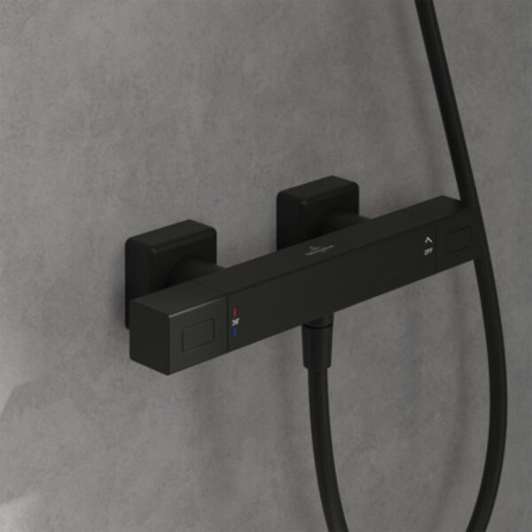 Villeroy & Boch Universal Taps & Fittings baterie de duș perete cu termostat negru TVS000018000K5