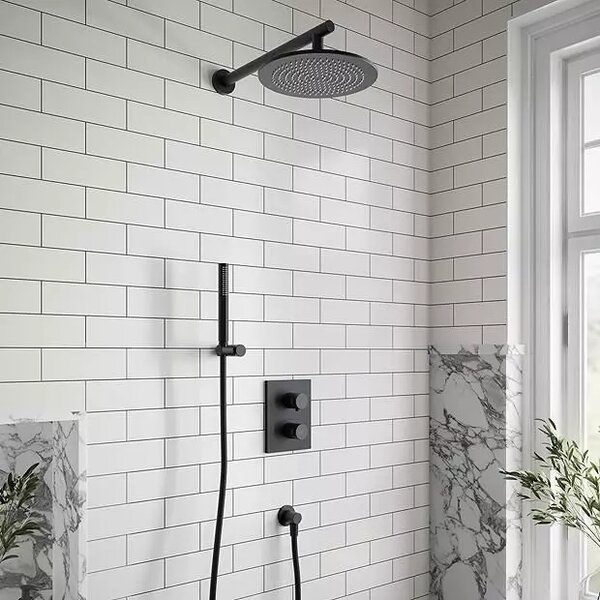 Set baterie cadă-duș Villeroy & Boch Universal Taps & Fittings TVD000653000K5, cap de duș Villeroy & Boch Universal Showers TVC000001000K5, TVS1090060