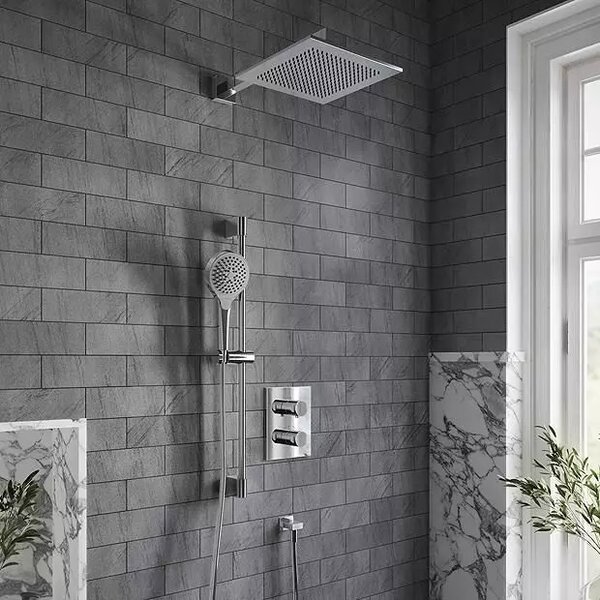 Set baterie cadă-duș Villeroy & Boch Universal Taps & Fittings TVD00065300061, cap de duș Villeroy & Boch Universal Showers TVC00000200061, TVS1090070