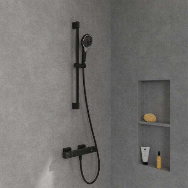Villeroy & Boch Universal Taps & Fittings baterie de duș perete cu termostat negru TVS000018000K5