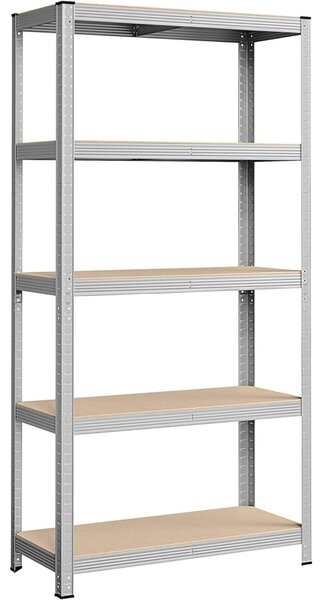 Rafturi cu podea, rafturi cu capacitate de încărcare de 175kg pe raft, argintiu 180x90x40cm