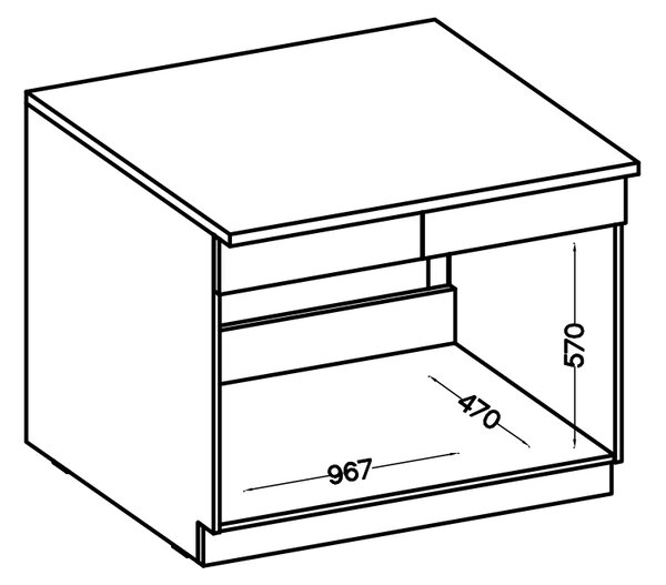 Dulap inferior de bucătărie Meruna SPUB 100 ZAP (artisan + Alb). 1061112
