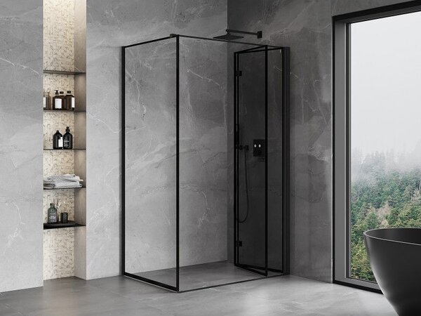 Mexen Mist-F cabină de duș pliabilă dreapta 120 x 80 cm, ramă neagră, negru - 8A6T-120-080-70-70-P