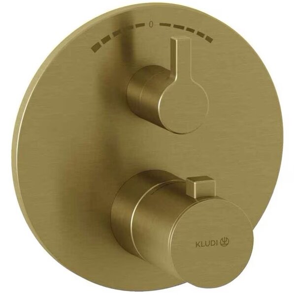 Kludi Nova Fonte Puristic baterie cadă-duș ascuns cu termostat auriu 20810N015