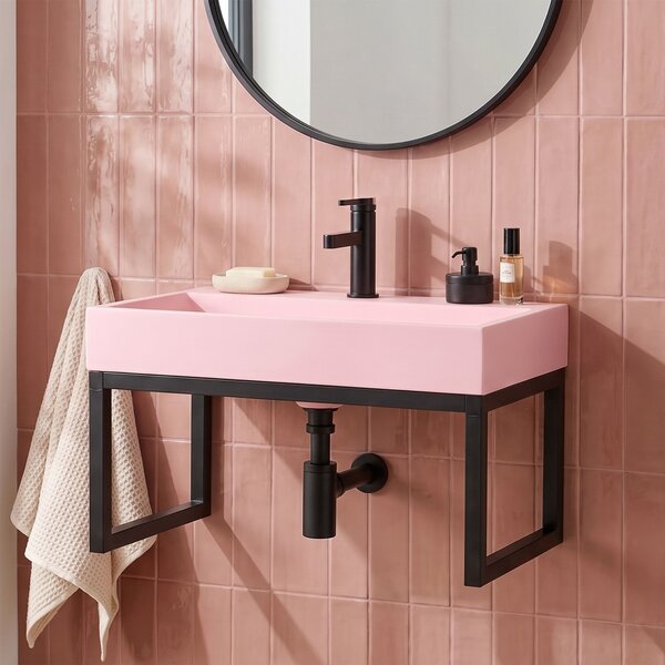 Lavoar pentru blat GOYA PINK 60CM + Cadru