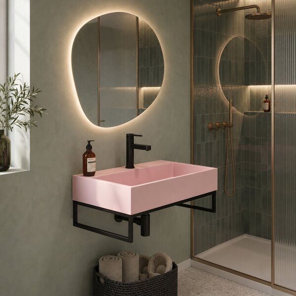 Lavoar pentru blat GOYA PINK 50CM + Cadru