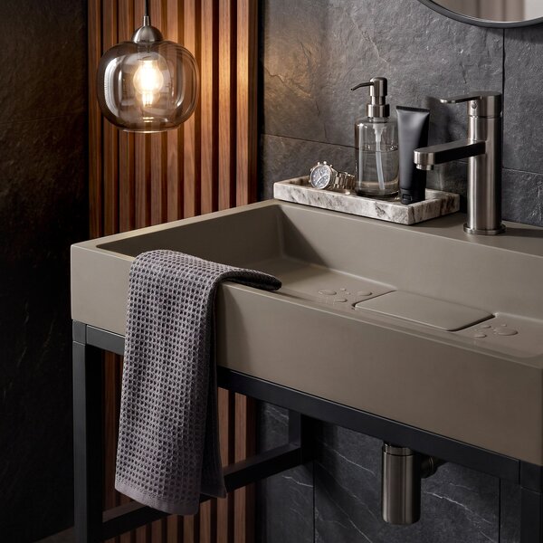 Lavoar din compozit Rea GOYA TAUPE 50CM + Cadru