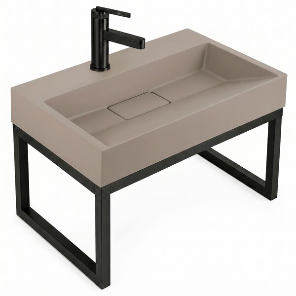 Lavoar din compozit Rea GOYA TAUPE 50CM + Cadru