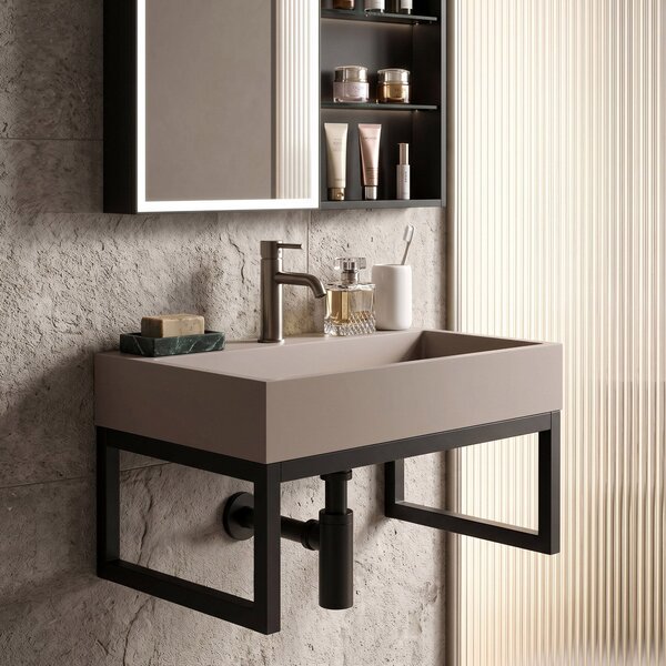 Lavoar din compozit Rea GOYA TAUPE 50CM + Cadru