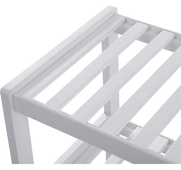 Raft depozitare pantofi3 niveluri, alb 70x26x55cm