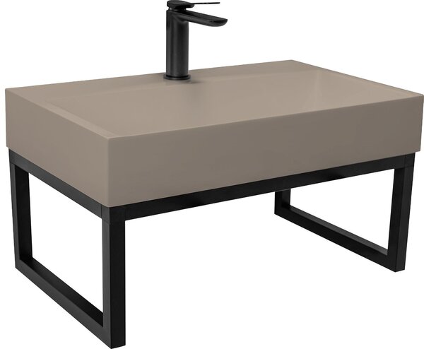 Lavoar din compozit Rea GOYA TAUPE 70CM + Cadru