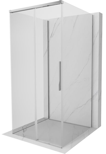 Cabină de duș Mexen Rox-3S cu 3 pereți, 110 x 110 cm, sticlă transparentă de 8 mm, profil cromat, 8C2-110-110-01-00-3S