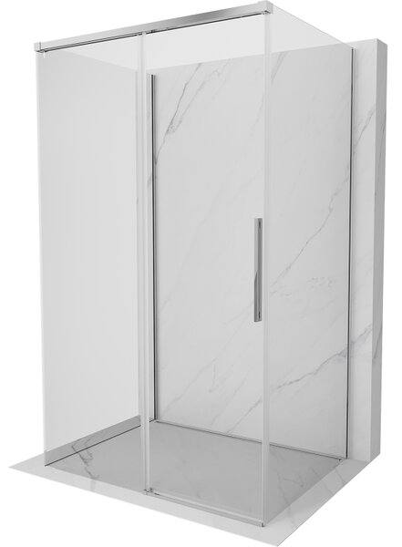 Cabină de duș Mexen Rox-3S cu 3 pereți 120 x 100 cm, sticlă transparentă de 8 mm, profil cromat, 8C2-120-100-01-00-3S