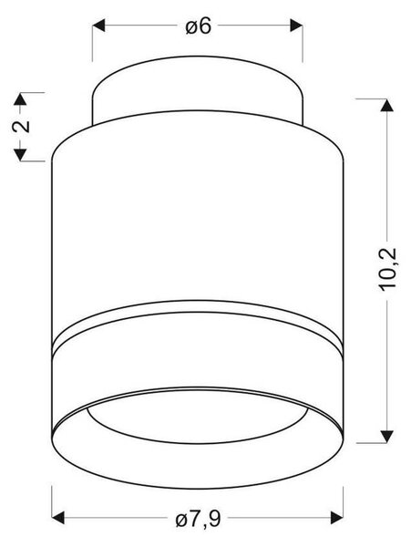 Candellux Tuba lampă de tavan 1x12 W alb 2275918
