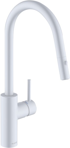 Kludi E-Go Voice baterie bucătărie pe picior alb 423005377