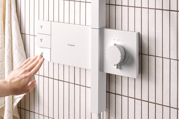 Hansgrohe Raindance Alive S set de duș perete cu termostat cu duș de ploaie alb 24595700