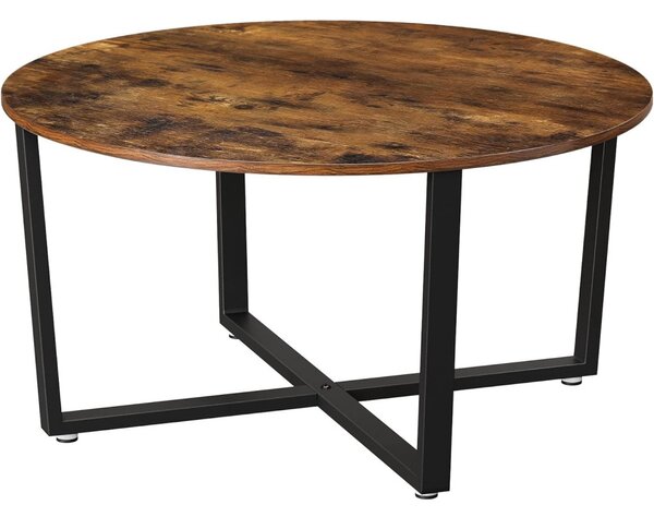 Măsuță de cafea rotundă, maro rustic 88x88x47cm