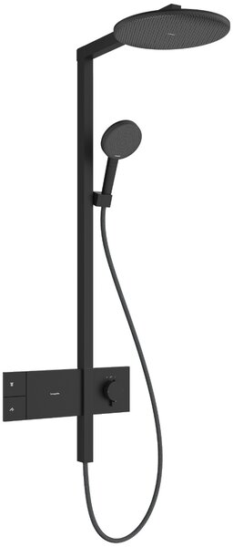 Hansgrohe Raindance Alive S set de duș perete cu termostat cu duș de ploaie negru 24582670