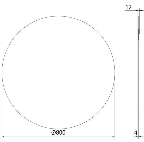 Mexen Alto, oglindă rotundă pentru baie 80 cm, 9853-080-080-000-00
