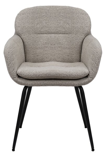 MAZZONI EXPORT GEORGIA Bej Latte (material Monza 60) - SCAUN MODERN TAPIȚAT BOUCLÉ PENTRU SALON/SUFRAGERIE/BIROU LOFT