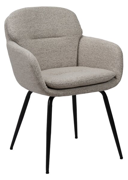 MAZZONI EXPORT GEORGIA Bej Latte (material Monza 60) - SCAUN MODERN TAPIȚAT BOUCLÉ PENTRU SALON/SUFRAGERIE/BIROU LOFT