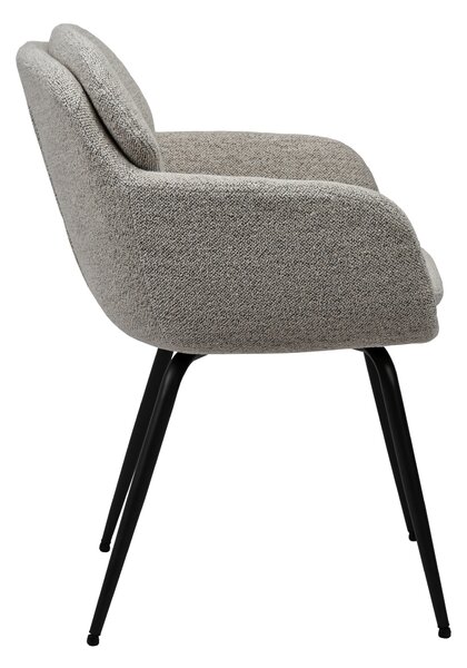 MAZZONI EXPORT GEORGIA Bej Latte (material Monza 60) - SCAUN MODERN TAPIȚAT BOUCLÉ PENTRU SALON/SUFRAGERIE/BIROU LOFT