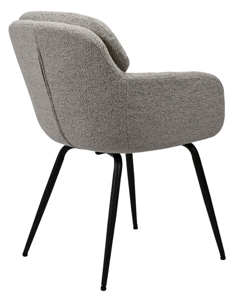 MAZZONI EXPORT GEORGIA Bej Latte (material Monza 60) - SCAUN MODERN TAPIȚAT BOUCLÉ PENTRU SALON/SUFRAGERIE/BIROU LOFT