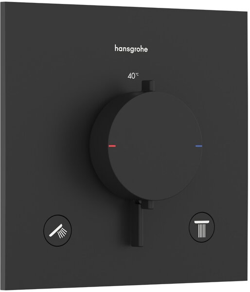Hansgrohe Ecostat Comfort E baterie cadă-duș ascuns cu termostat negru 33711670