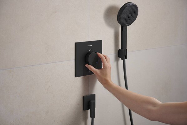 Hansgrohe Ecostat Comfort E baterie de duș ascuns cu termostat negru 33710670