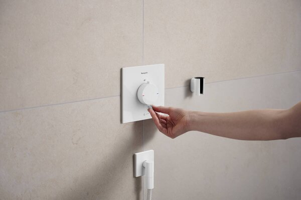 Hansgrohe Ecostat Comfort E baterie de duș ascuns cu termostat alb 33710700