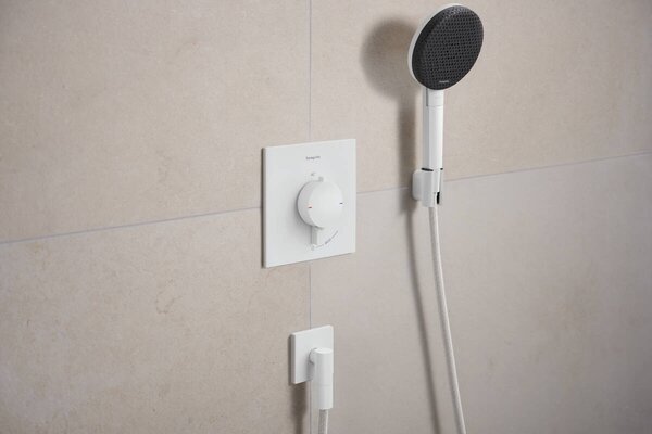 Hansgrohe Ecostat Comfort E baterie de duș ascuns cu termostat alb 33710700
