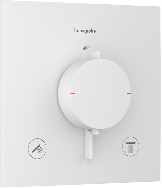 Hansgrohe Ecostat Comfort E baterie cadă-duș ascuns cu termostat alb 33711700