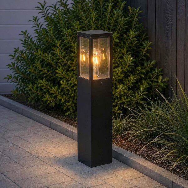 Searchlight Lampă cu soclu Dubai, negru, ABS, policarbonat, E27, Negru, Plastic, Modern