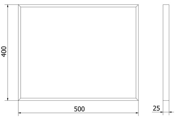 Mexen Loft, oglinda baie dreptunghiulara 50 x 40 cm, culoare rama auriu lucios, 9852-050-040-000-50