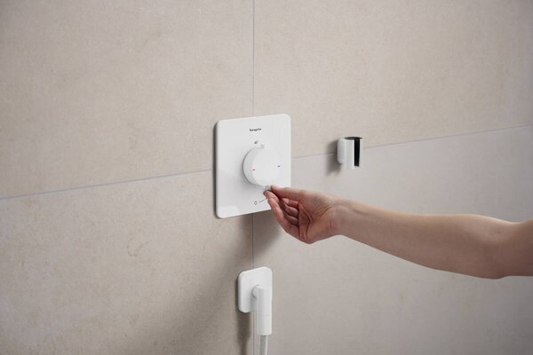 Hansgrohe Ecostat Comfort Q baterie de duș ascuns cu termostat alb 33712700