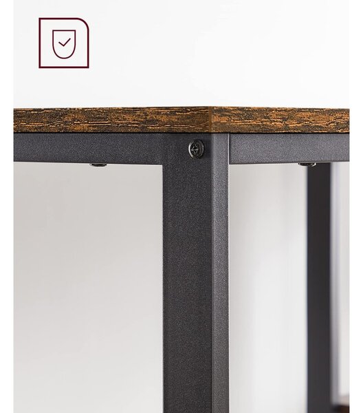Birou cu rafturi, maro rustic 120x60x75cm