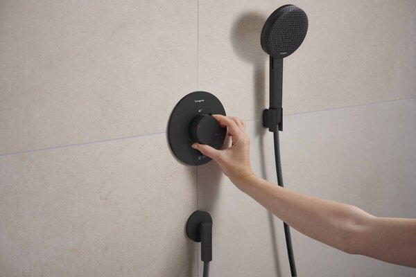 Hansgrohe Ecostat Comfort S baterie de duș ascuns cu termostat negru 33714670