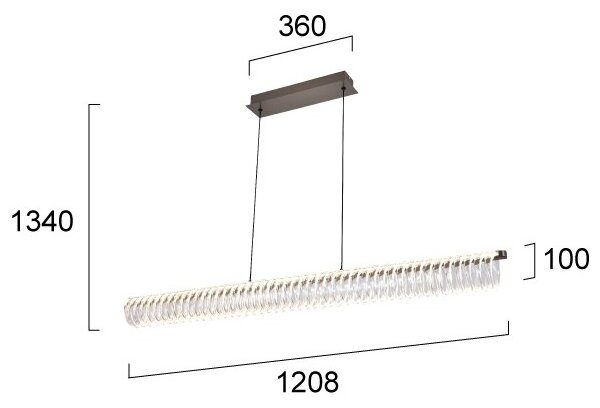 Lustru LED suspendat pe cablu ALBA LED/39W/230V gri/transparent