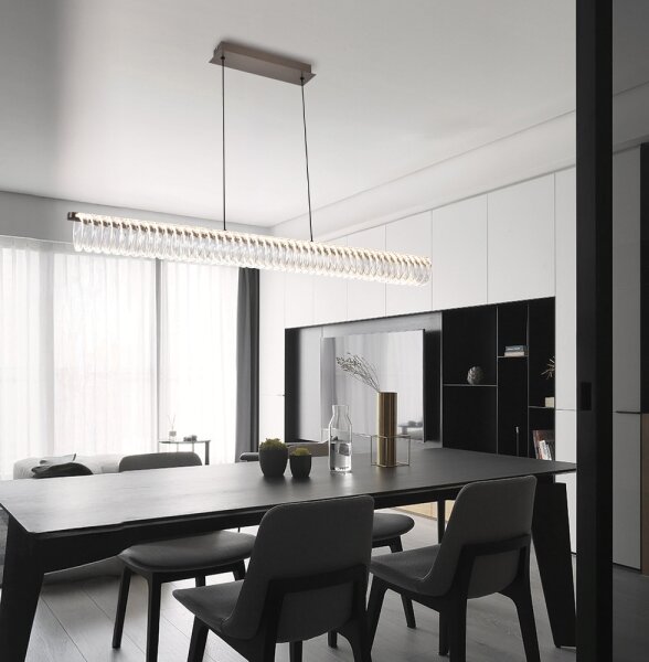 Lustru LED suspendat pe cablu ALBA LED/39W/230V gri/transparent