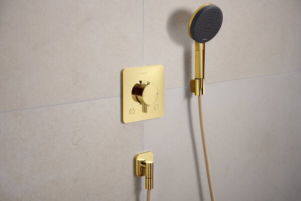 Hansgrohe Ecostat Comfort Q baterie cadă-duș ascuns cu termostat auriu 33713990