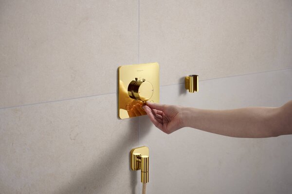Hansgrohe Ecostat Comfort Q baterie cadă-duș ascuns cu termostat auriu 33713990