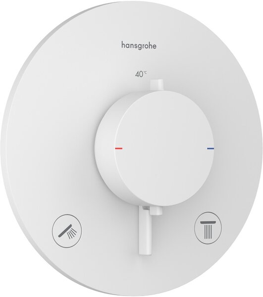 Hansgrohe Ecostat Comfort S baterie cadă-duș ascuns cu termostat alb 33715700