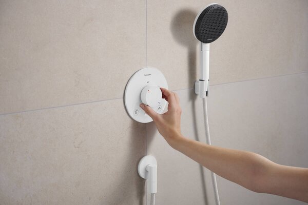 Hansgrohe Ecostat Comfort S baterie cadă-duș ascuns cu termostat alb 33715700