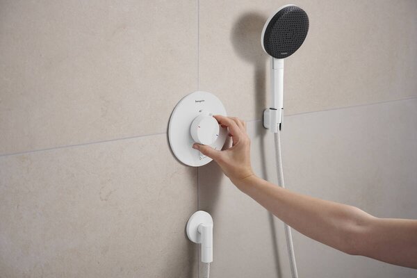 Hansgrohe Ecostat Comfort S baterie de duș ascuns cu termostat alb 33714700