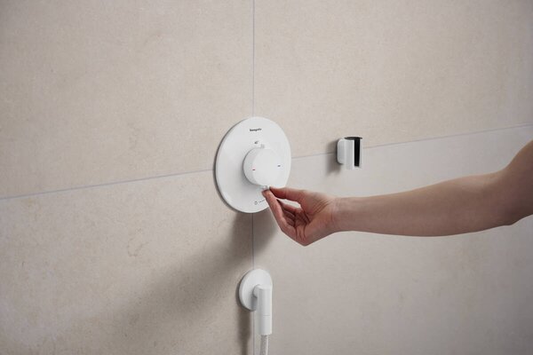 Hansgrohe Ecostat Comfort S baterie de duș ascuns cu termostat alb 33714700