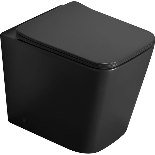 Mexen, Vas de toaletă vertical Mexen Cube fără rampă cu capac subțire și independent, duroplast, negru mat - 32924085